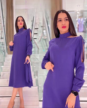 Load image into Gallery viewer, Plain long sleeve dress w belt , Choose from two different Color Options - SHB
