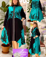 Load image into Gallery viewer, Plus Size Long sleeve button down dress , Choose from two different Color Options - SHB
